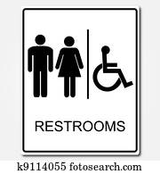 Restroom Sign Restroom Sign