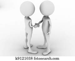 ３ｄ, 人, ビジネス, 握手