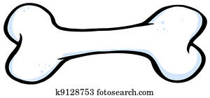 Outlined Dog Bone Clipart | k9128752 | Fotosearch