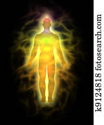 Man - energy body - aura Man - energy body - aura