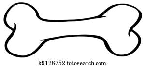Outlined Dog Bone Outlined Dog Bone