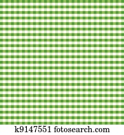 Seamless Pattern, Green Gingham Seamless Pattern, Green Gingham