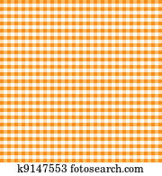 Seamless Pattern, Orange Gingham Seamless Pattern, Orange Gingham