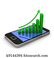 smartphone, ירוק, שרטט