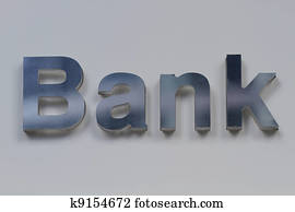 bank, büro, zeichen