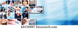 Business people team collage.
