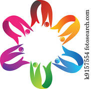 gemeinschaftsarbeit, helfende, logo