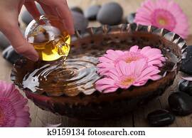 óleo essencial, para, aromatherapy