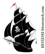 צללית, של, a, ישן, גנוב, שלח