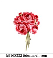 Bouquet of red and pink peonies Bouquet of red and pink peonies