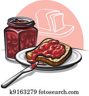 bread, mit, marmelade bread, mit, marmelade