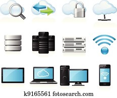 Cloud computing icons Cloud computing icons