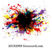Color paint splashes Color paint splashes