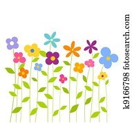 coloridos, flores mola