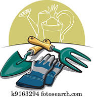 instrumenty ogrodnictwa, i, rękawiczki