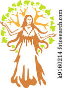 תרופת כל, -, עתיק, יווני, goddess.