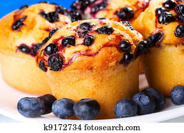 bolinho redondo mirtilo