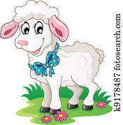 Cute cartoon lamb Cute cartoon lamb