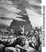 dass, turm, von, babel