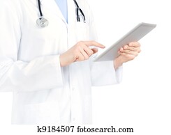 Doctor Touching On Digital Tablet PC