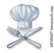 Chef Hat With Knife And Fork Chef Hat With Knife And Fork