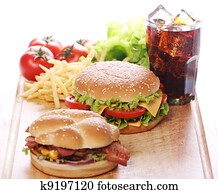 Fast food on the table Fast food on the table