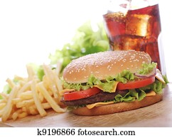 Fast food on the table Fast food on the table