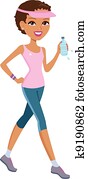 Girl preparing for marathon Girl preparing for marathon