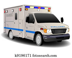 Modern Emergency Services Ambulance Illustration Modern Emergency Services Ambulance Illustration