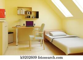 Bedroom in attic or loft Bedroom in attic or loft