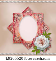 vintage frame with rose vintage frame with rose