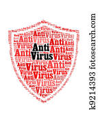 antivirus text on shield graphic and arrangement concept antivirus text on shield graphic and arrangement concept