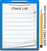 Clipboard with checklist