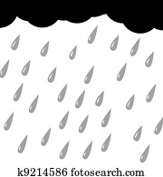 rain silhouette on white background, rain silhouette on white background,