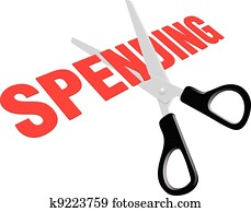 ciseaux, coupure, gouvernement, business, dépenser