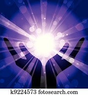 Vector illustration of hands with l