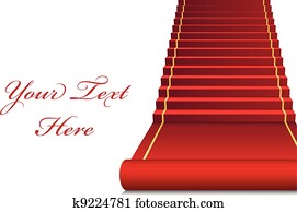 וקטור, רקע, עם, שטיח אדום