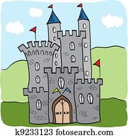 Fairytale castle kingdom cartoon style Clipart | k9233121 | Fotosearch