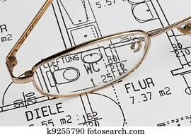 blueprint of a house. construction