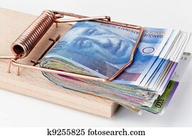 swiss franc in mousetrap