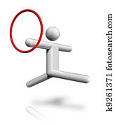 Gymnastics Rhythmic 3D symbol Gymnastics Rhythmic 3D symbol
