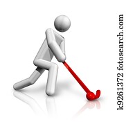 Hockey 3D symbol Hockey 3D symbol