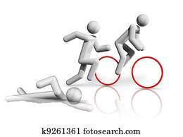 triathlon, 3d, symbole