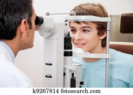 visual, campo, teste, executado, ligado, um, menino