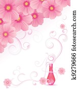 pink fragrance vector image pink fragrance vector image