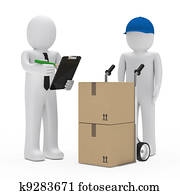 homme affaires, livraison paquet