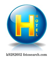 Hotel glossy icon Hotel glossy icon