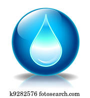 waterdaling, glanzend, pictogram