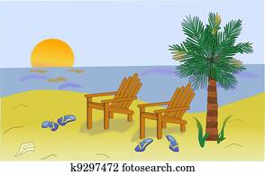 Beach Scene Illustrations and Clip Art. 2,375 beach scene royalty free