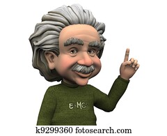 Cartoon Albert Einstein having an idea. Cartoon Albert Einstein having an idea.